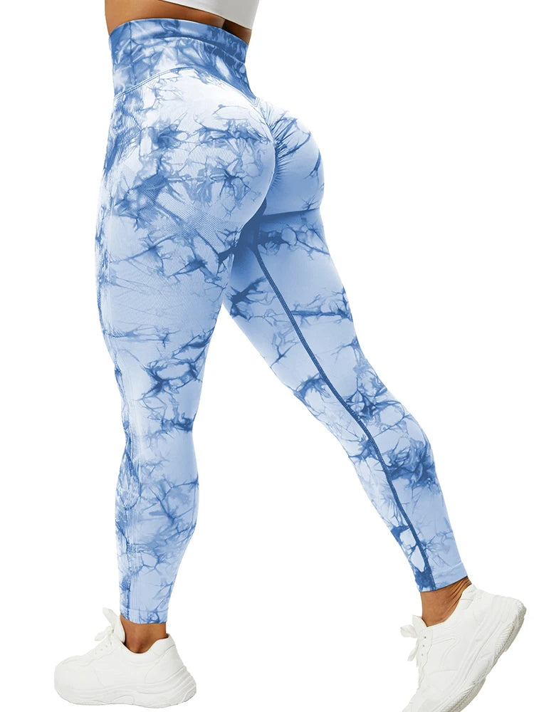 Tie Dye Squat Leggings (Blue)