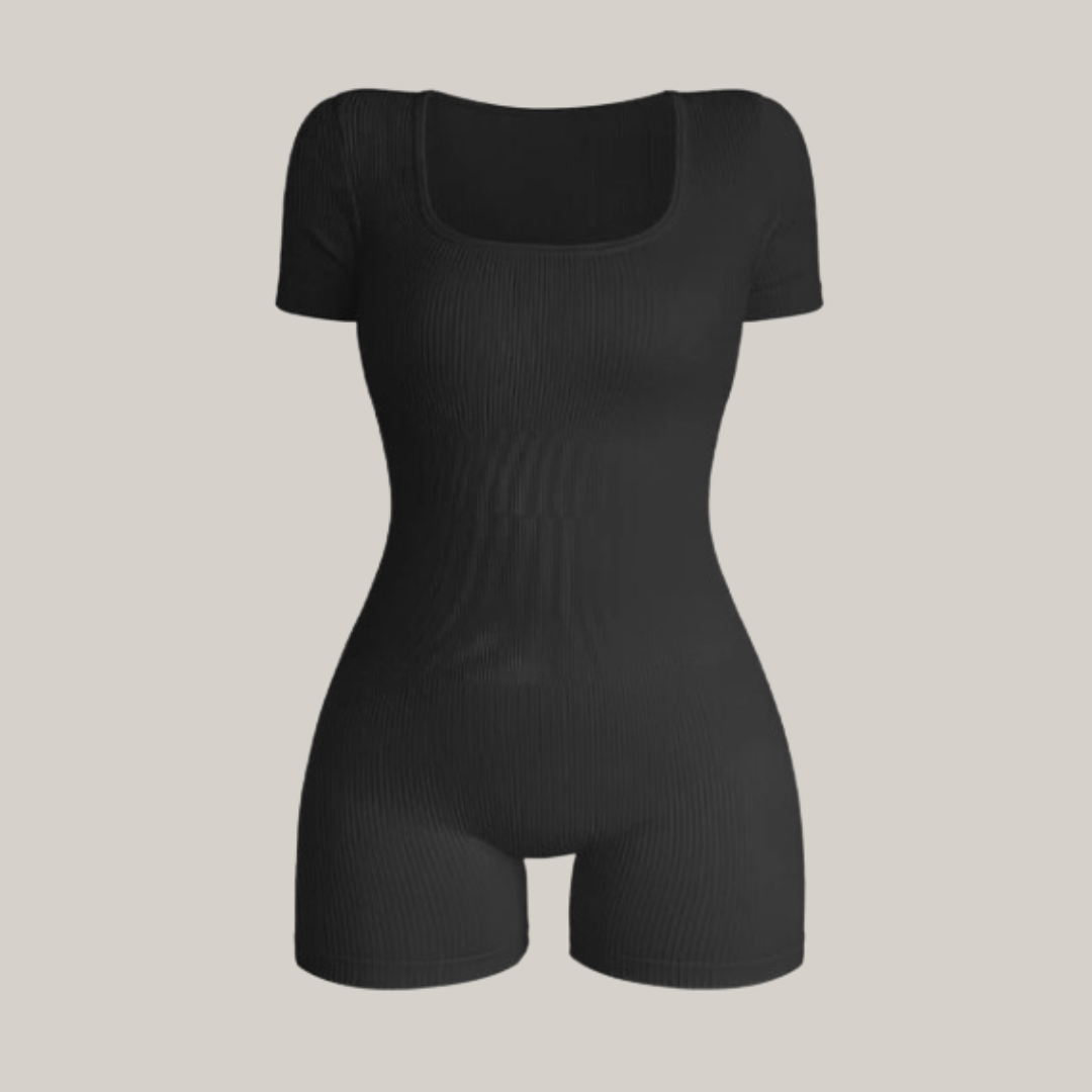 Square Neck Gym Fit (BLACK)
