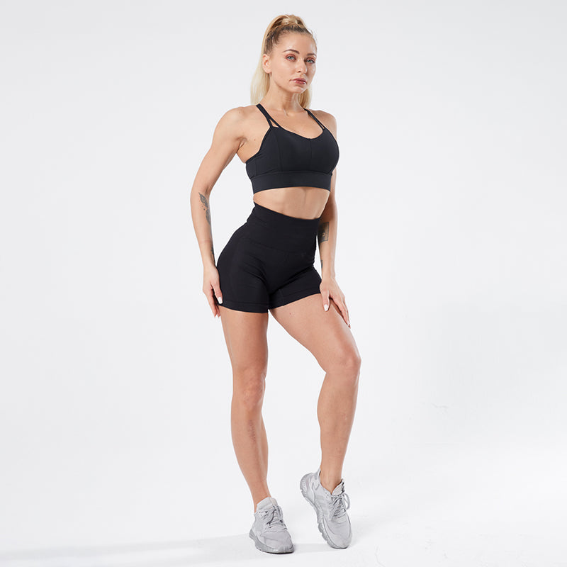Black Push Up Squat Proof Shorts Shapelust