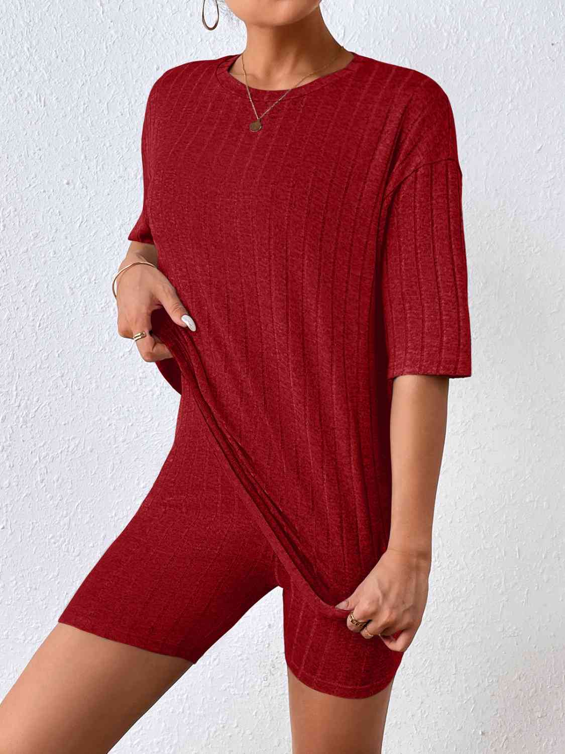 Half Sleeve Top and Shorts Set Shapelust