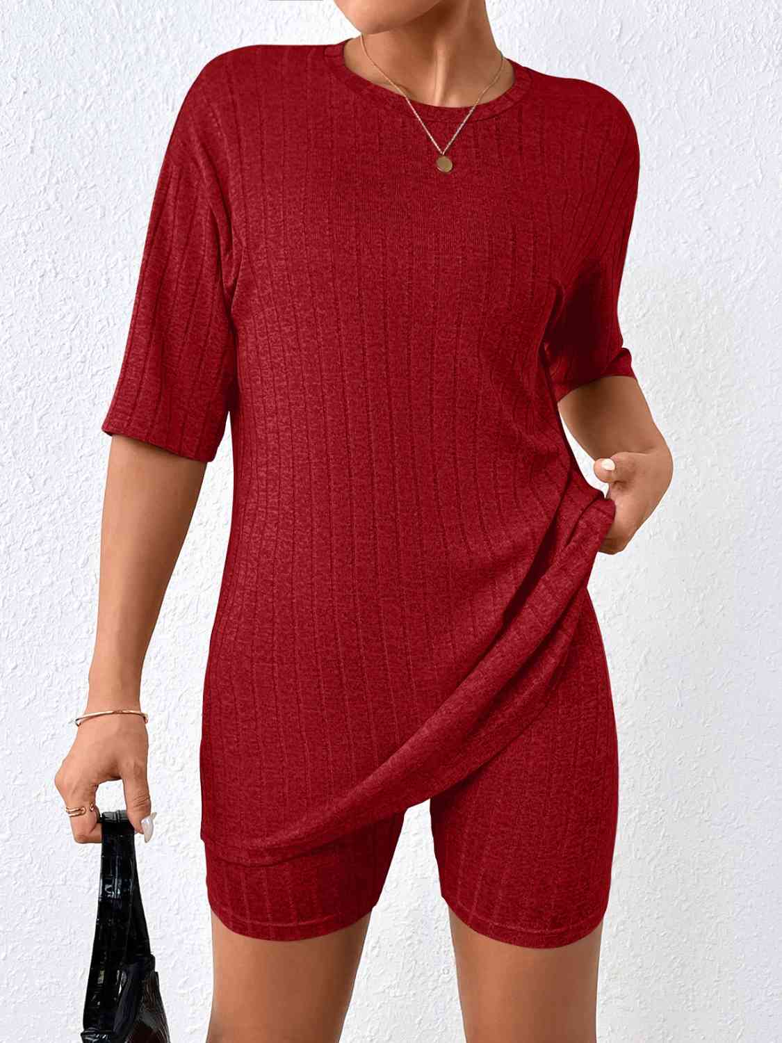 Half Sleeve Top and Shorts Set Shapelust
