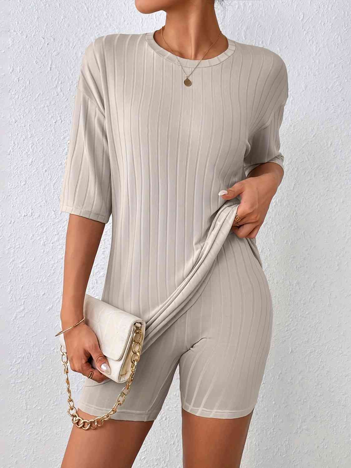 Half Sleeve Top and Shorts Set Shapelust