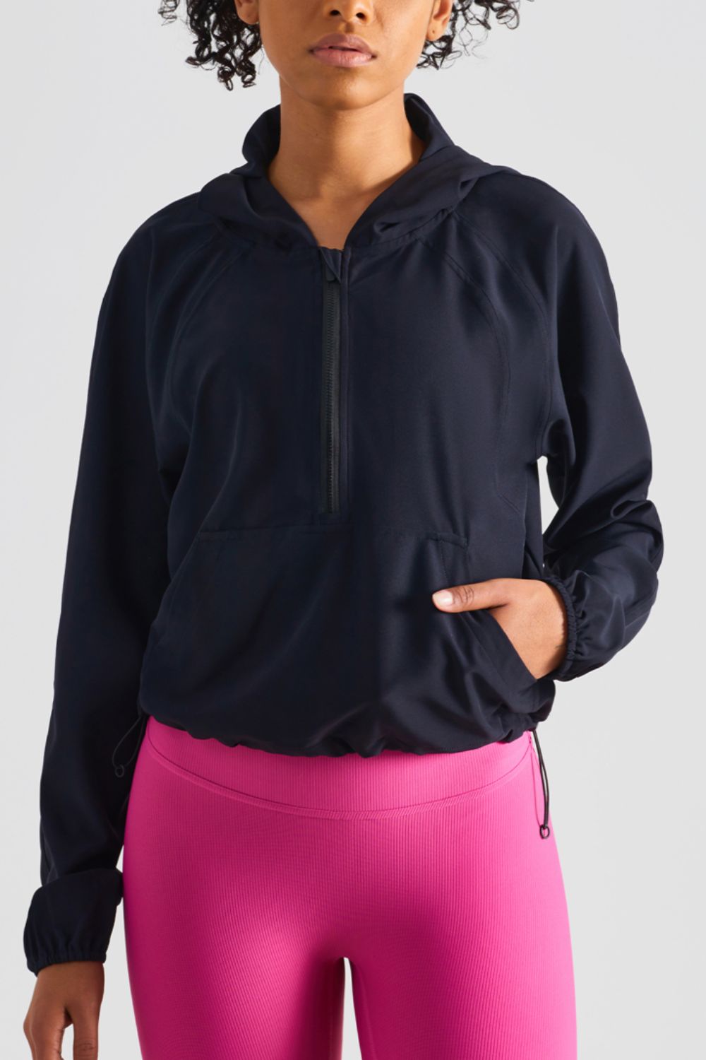 Half-Zip Hooded Sports Top Shapelust