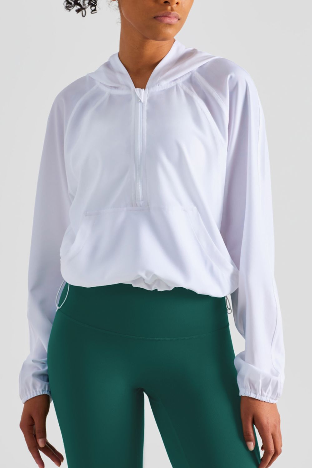 Half-Zip Hooded Sports Top Shapelust