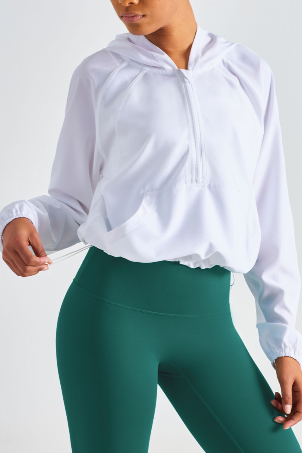 Half-Zip Hooded Sports Top Shapelust