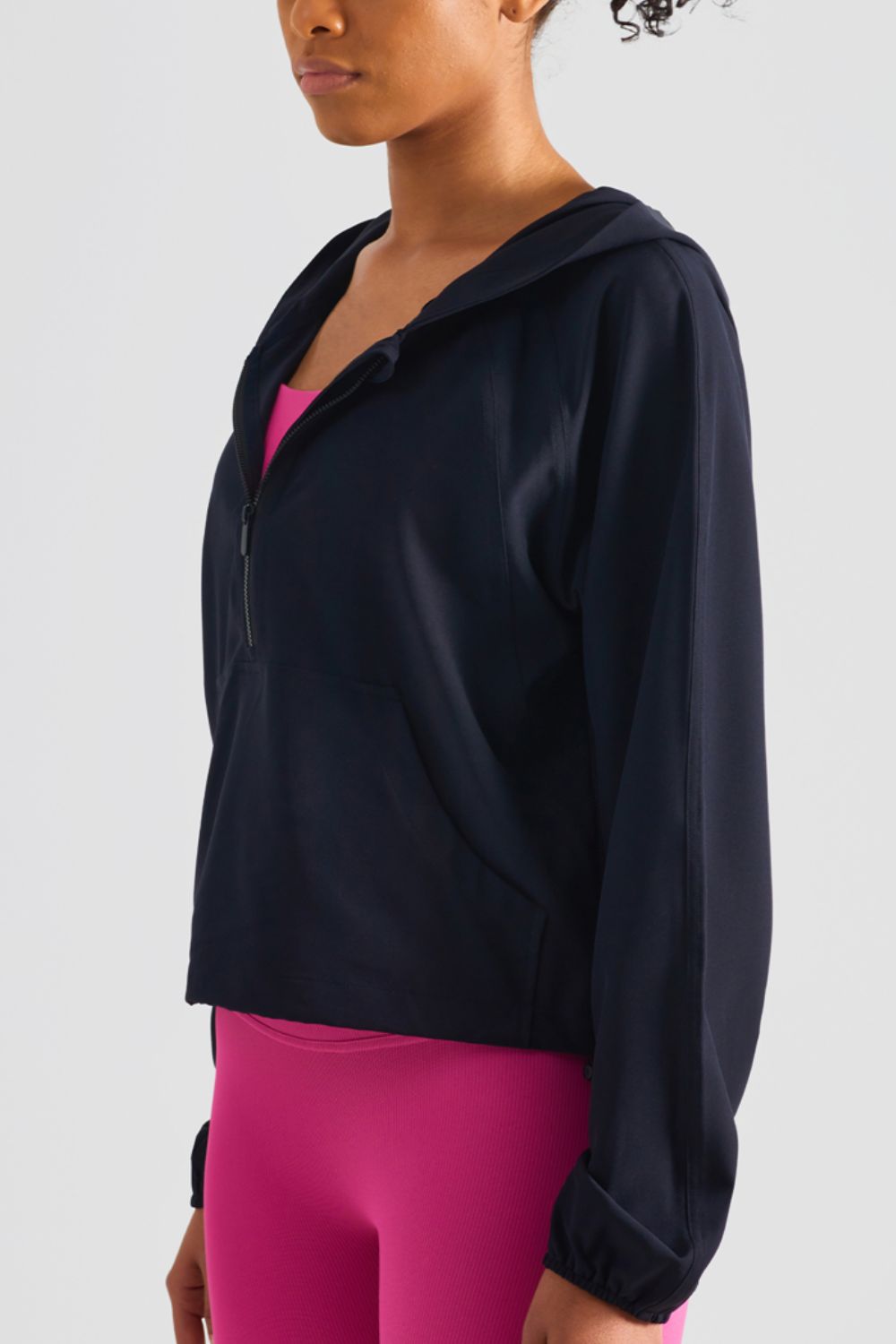 Half-Zip Hooded Sports Top Shapelust