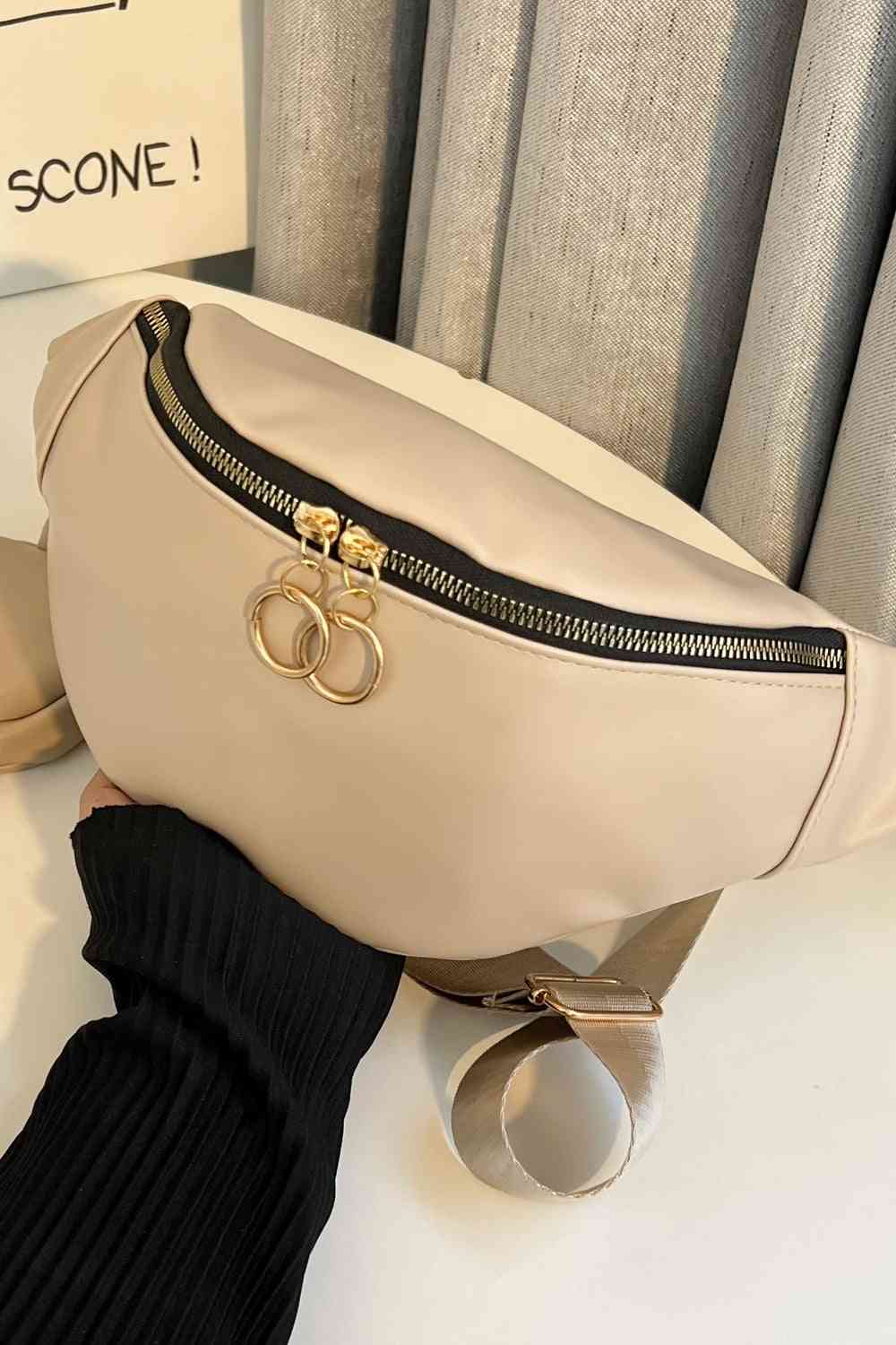 PU Leather Sling Bag with Small Purse Shapelust