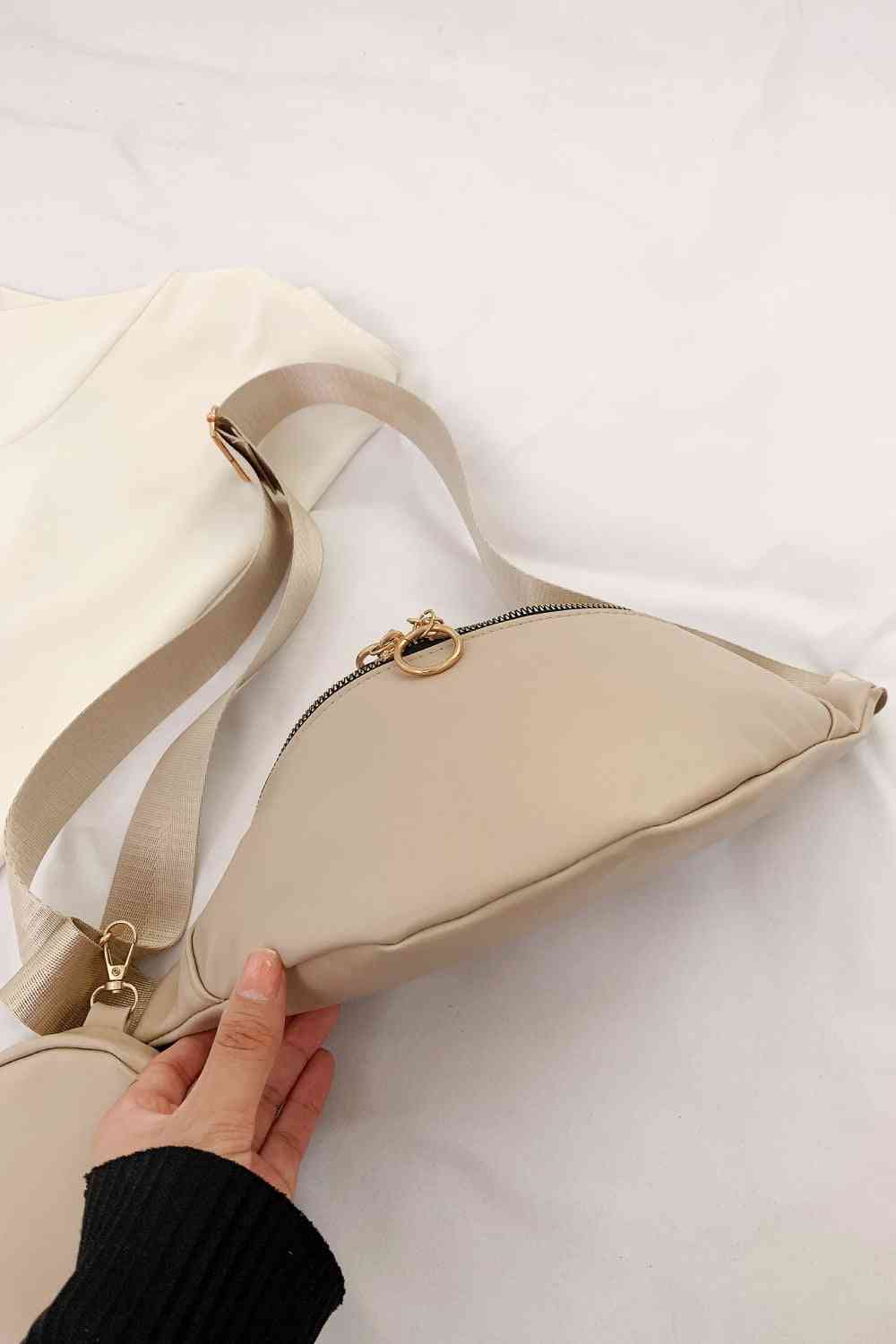 PU Leather Sling Bag with Small Purse Shapelust