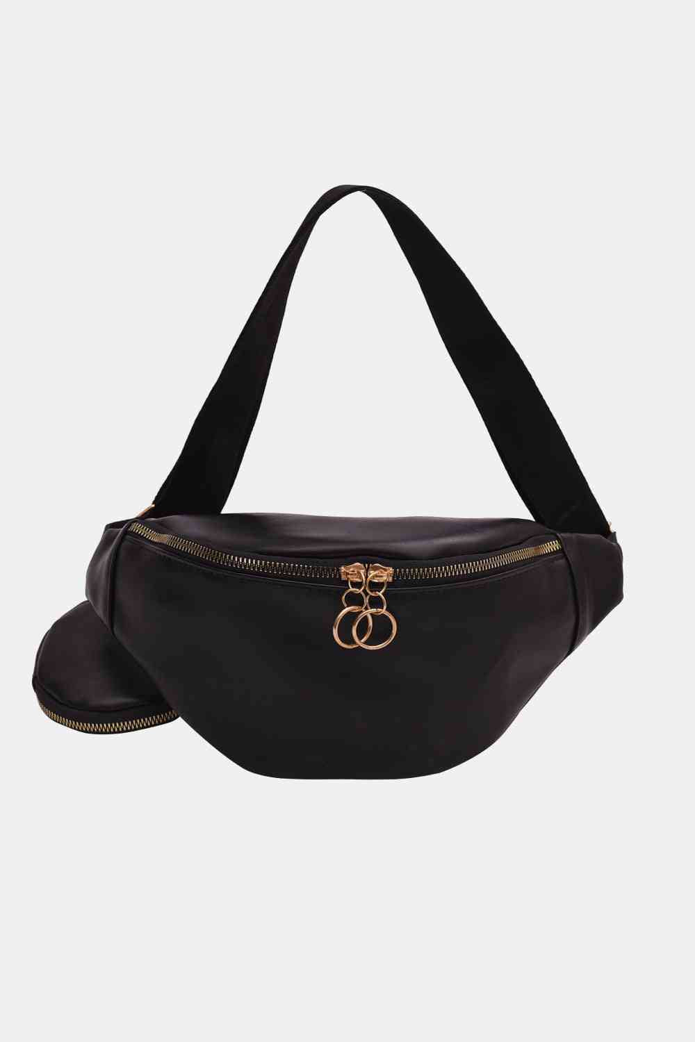 PU Leather Sling Bag with Small Purse Shapelust