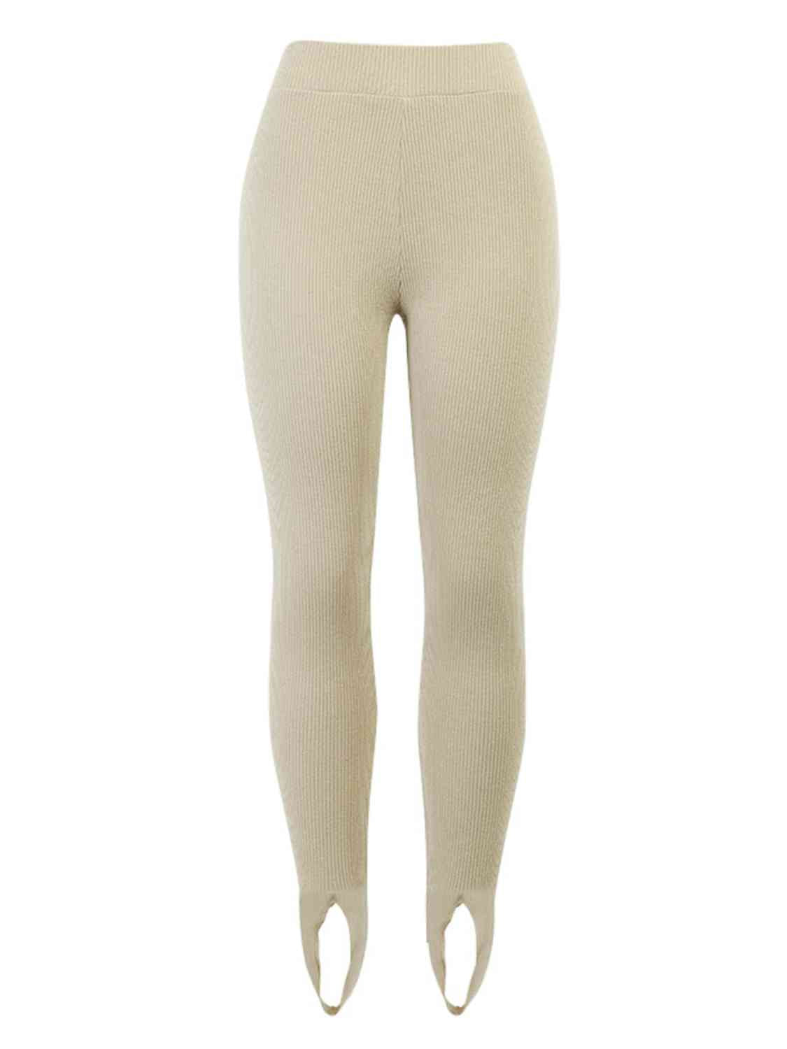 Ribbed Mid Waist Leggings Shapelust