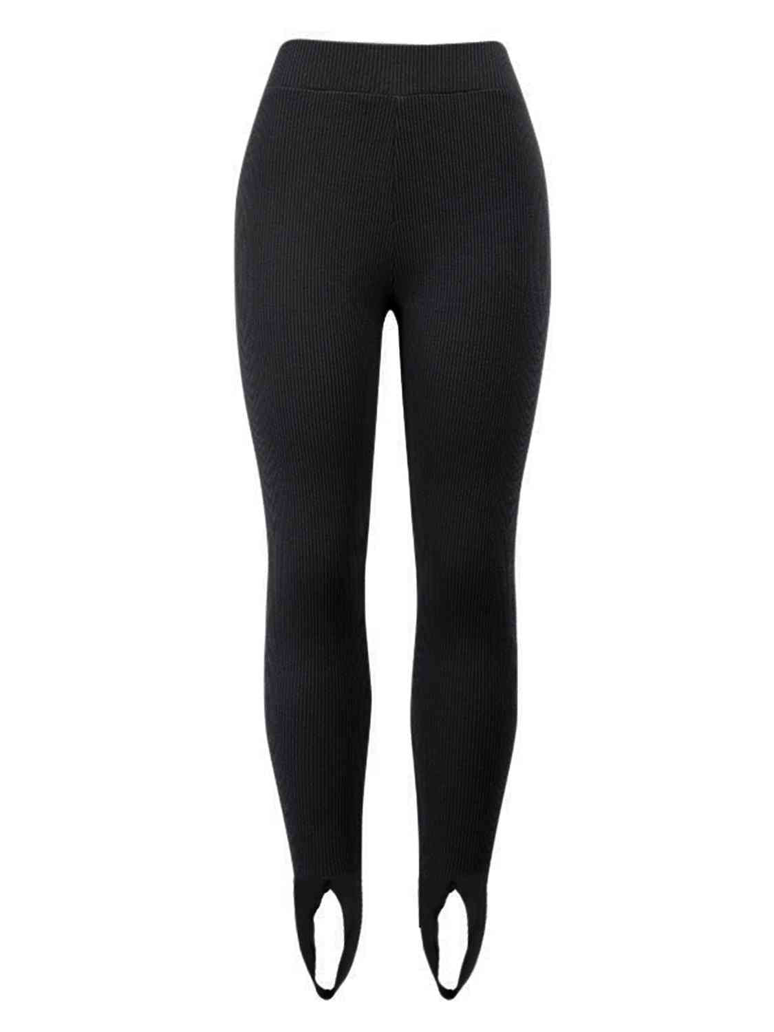 Ribbed Mid Waist Leggings Shapelust