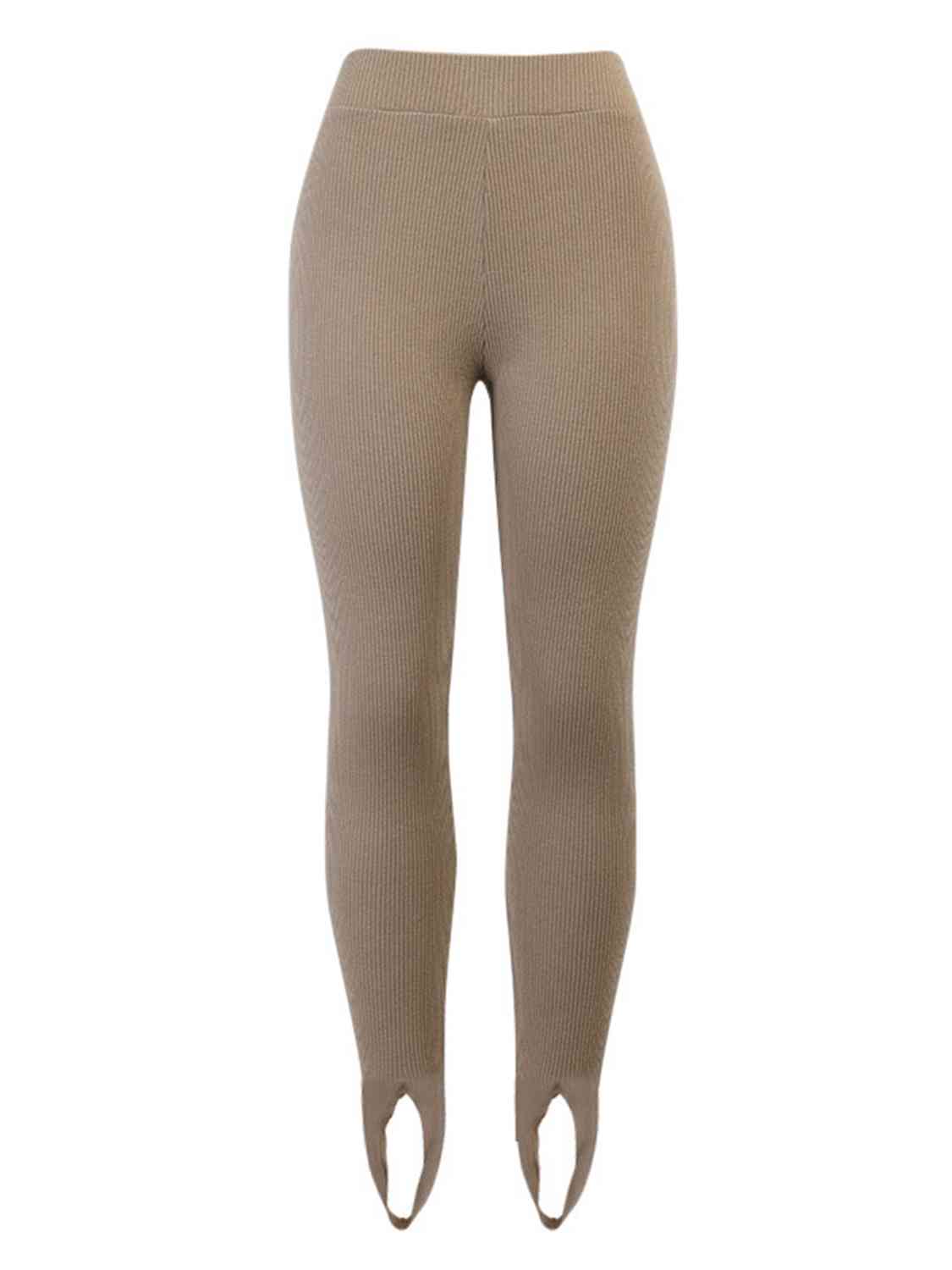 Ribbed Mid Waist Leggings Shapelust