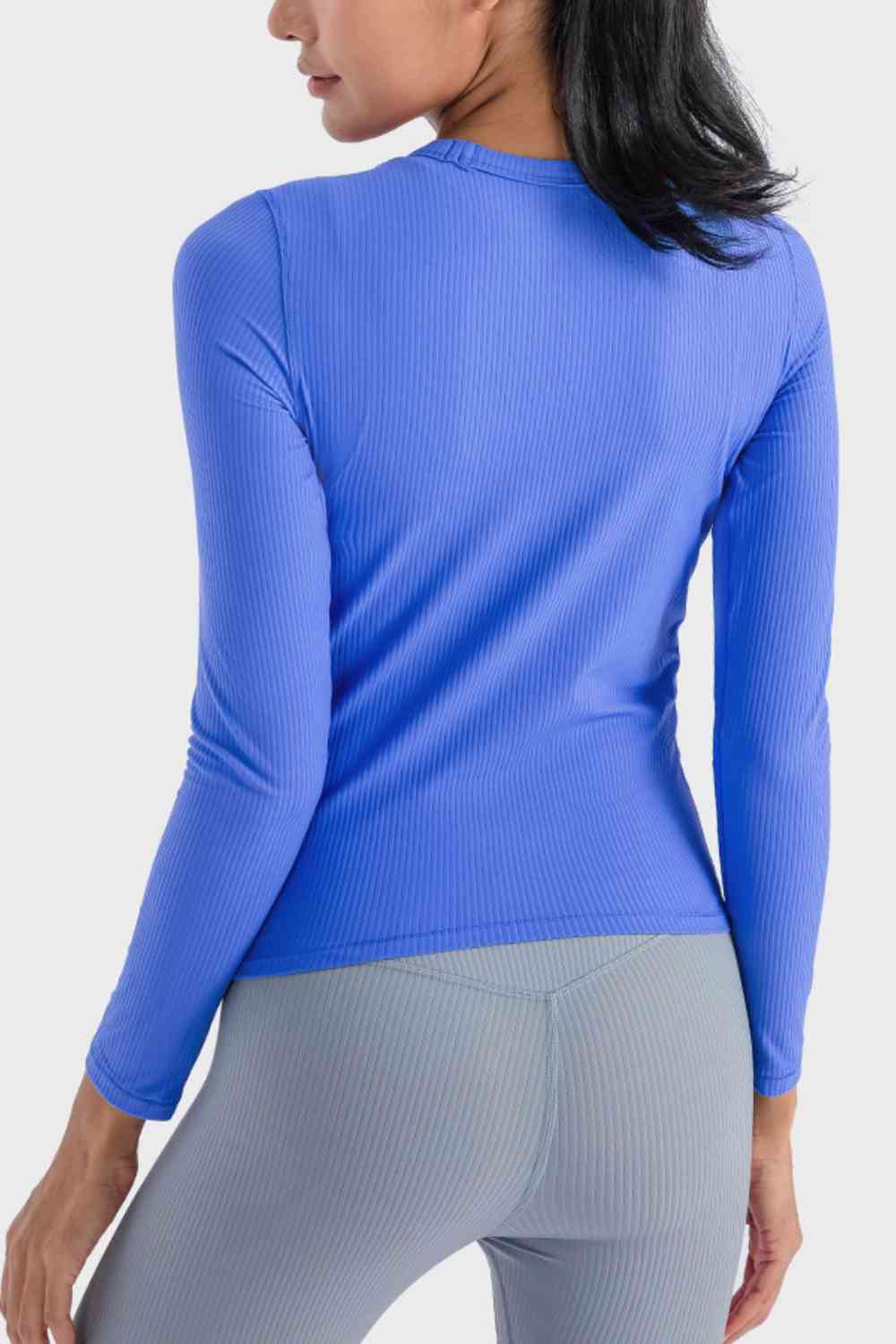 Round Neck Long Sleeve Sports Top Shapelust