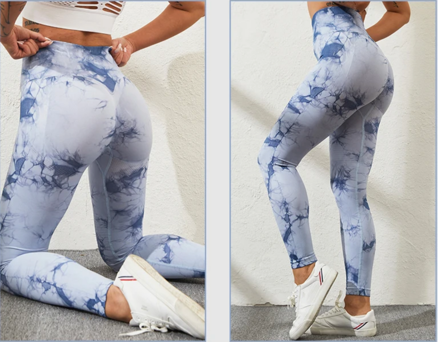 Tie Dye Squat Leggings (Blue)
