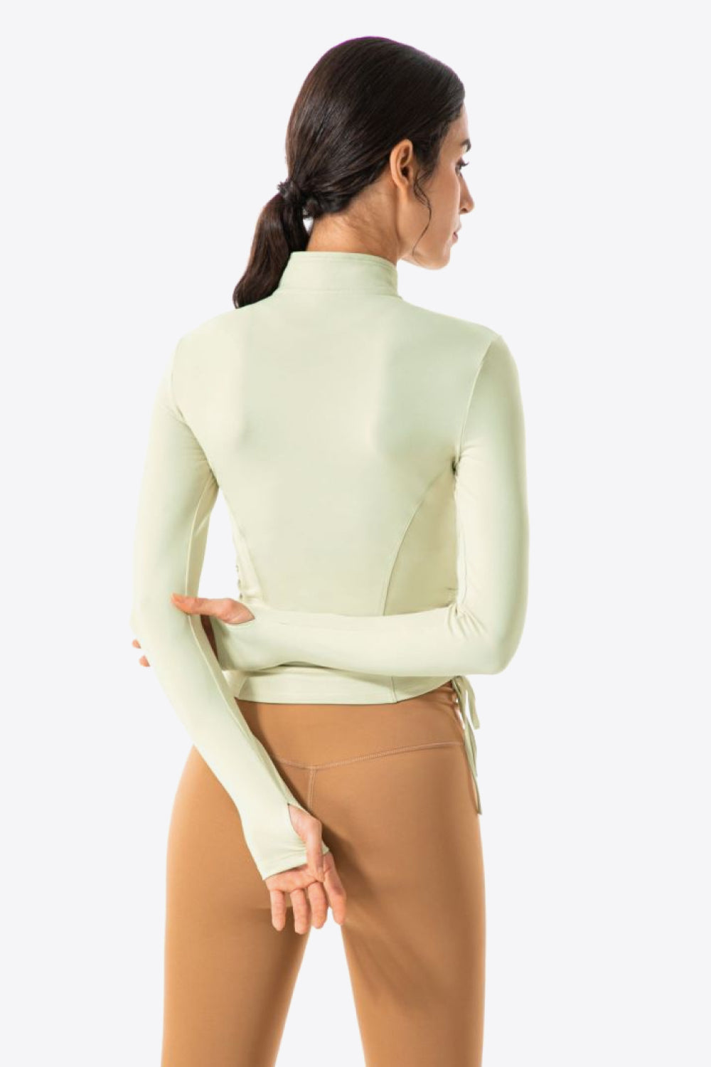 Side Drawstring Zip-Up Sports Jacket Shapelust