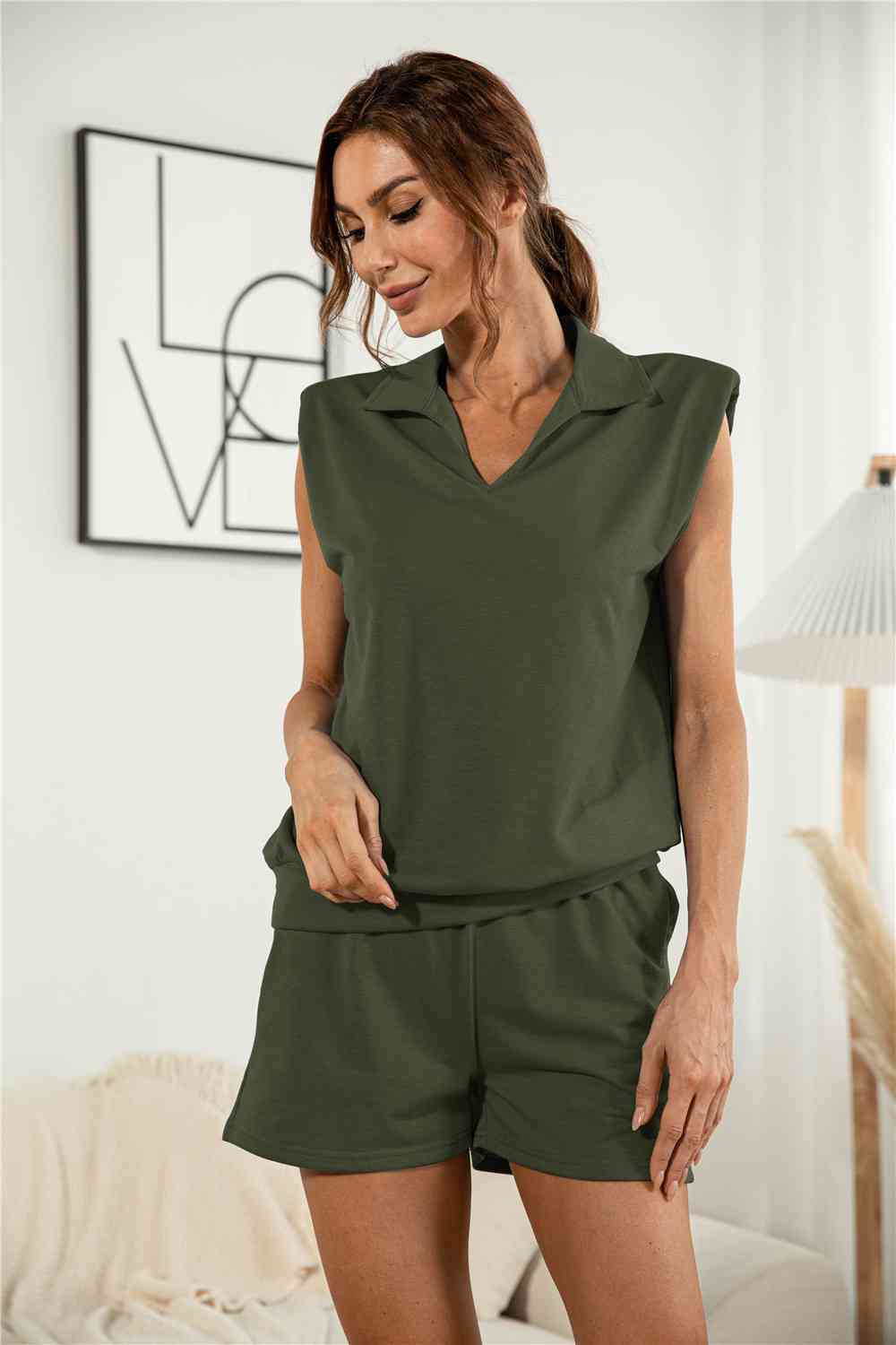 Sleeveless Top & Shorts Set Shapelust