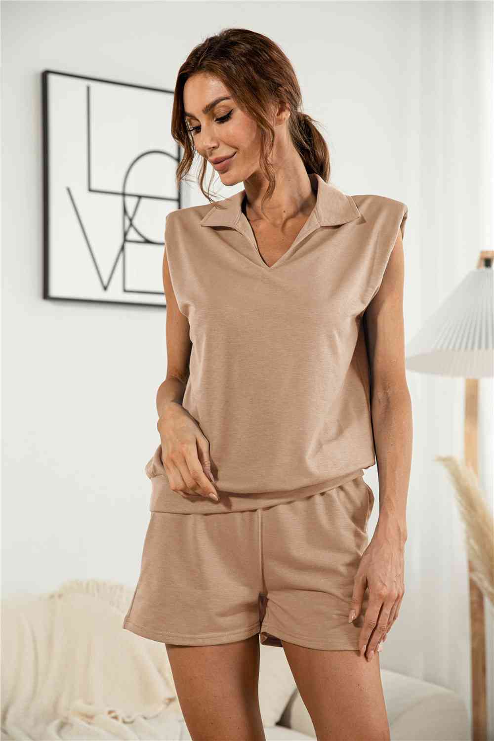 Sleeveless Top & Shorts Set Shapelust
