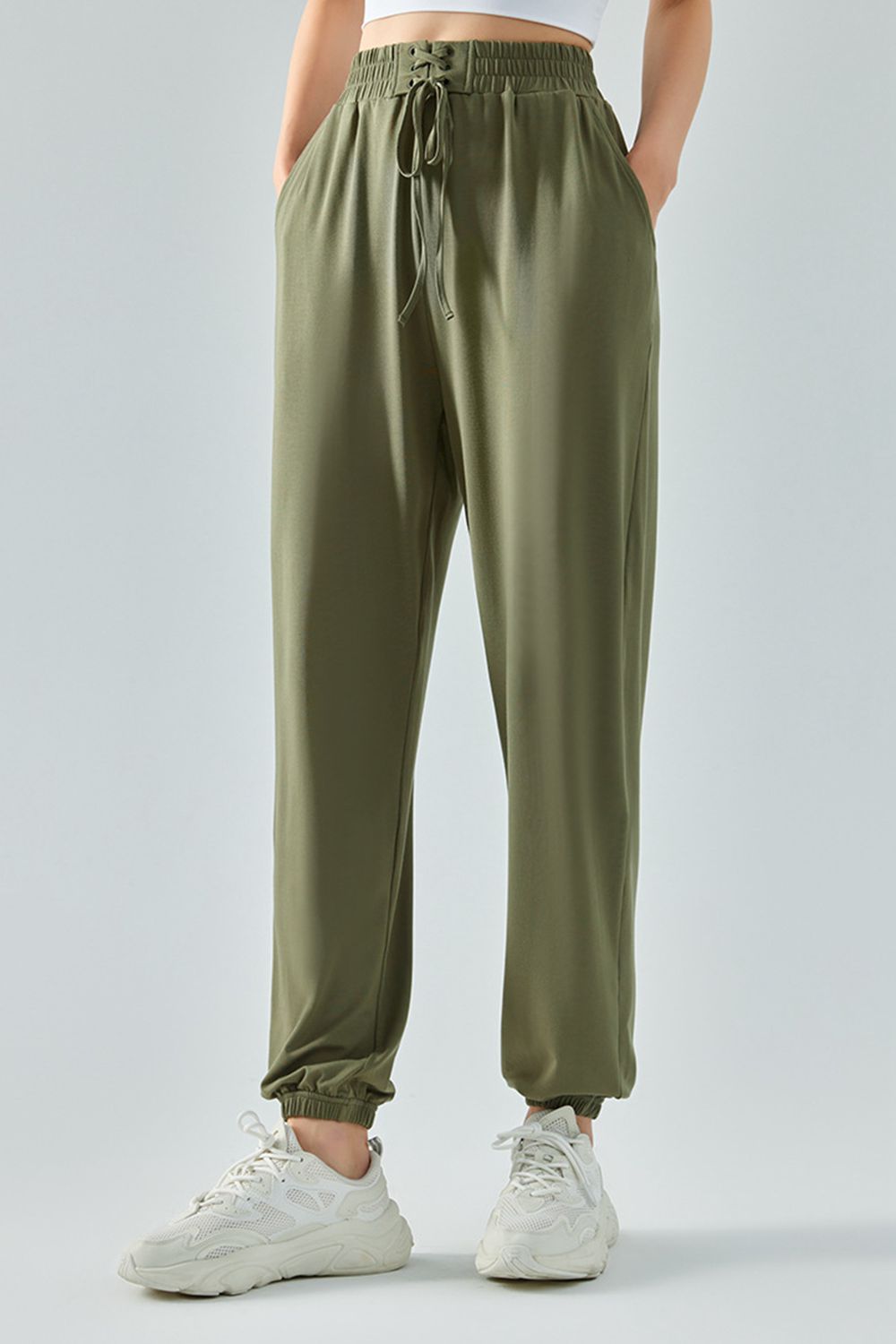 Tie Waist Sports Pants Shapelust