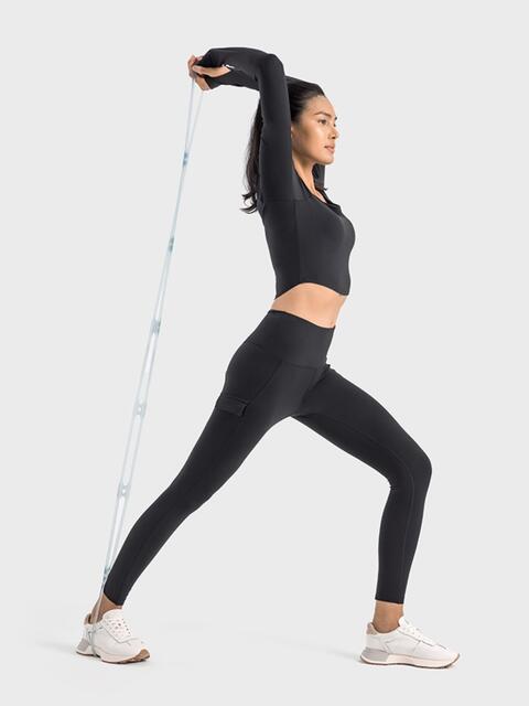 Wide Waistband Sports Leggings Shapelust