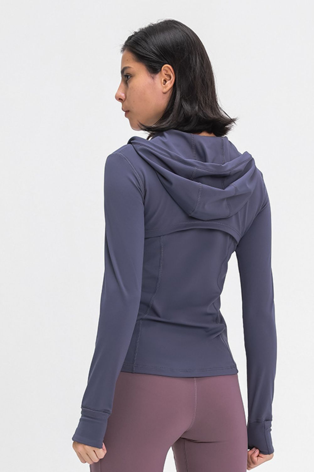 Zip Up Drawstring Detail Hooded Sports Jacket Shapelust