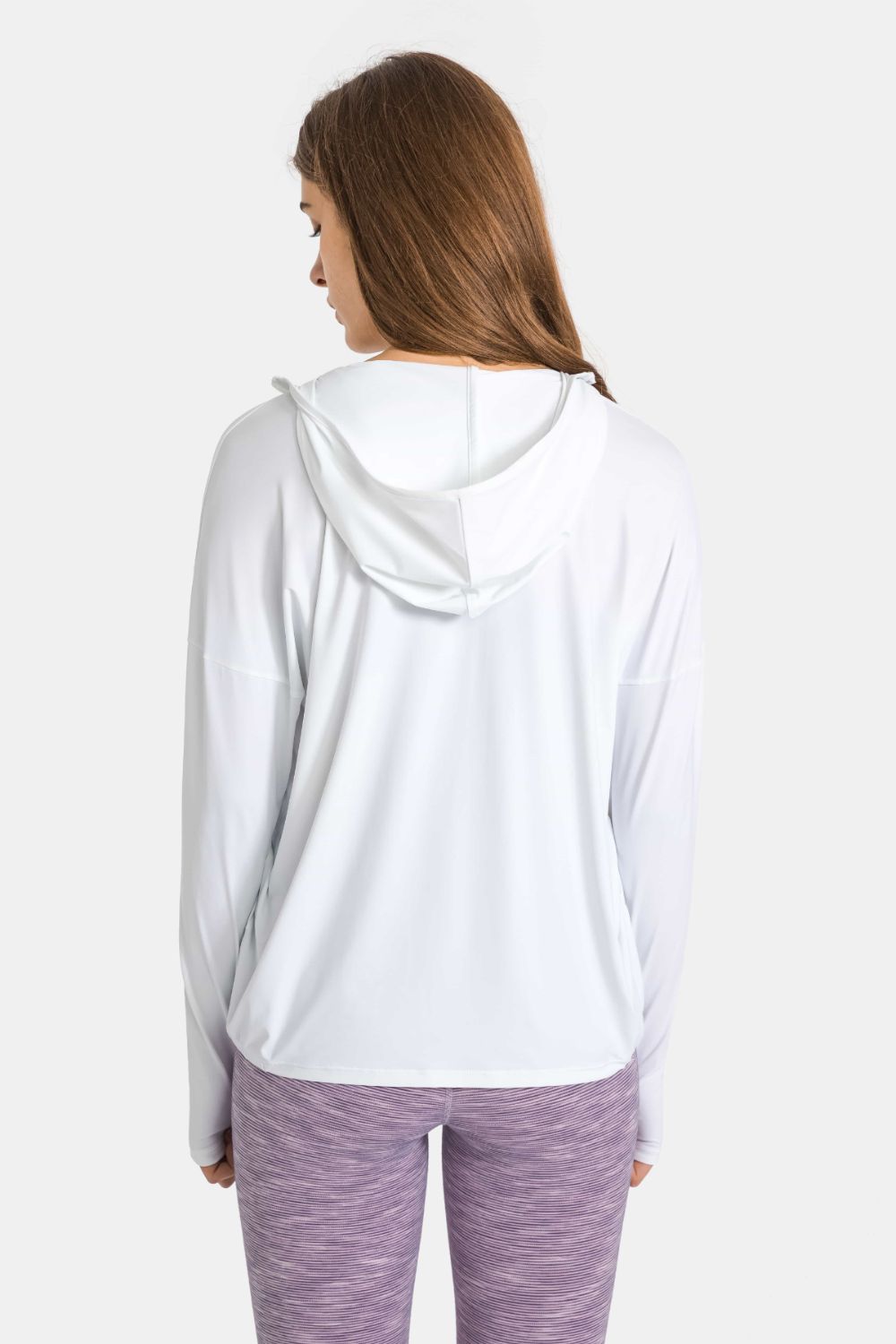 Zip Up Dropped Shoulder Hooded Sports Jacket Shapelust