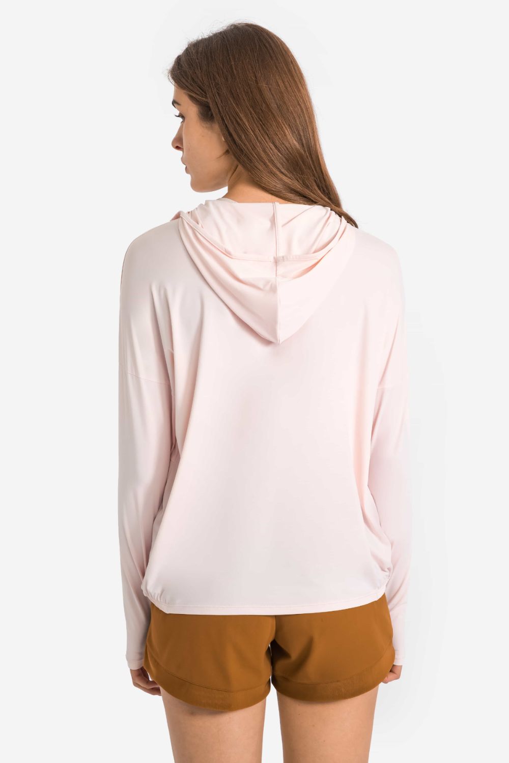 Zip Up Dropped Shoulder Hooded Sports Jacket Shapelust