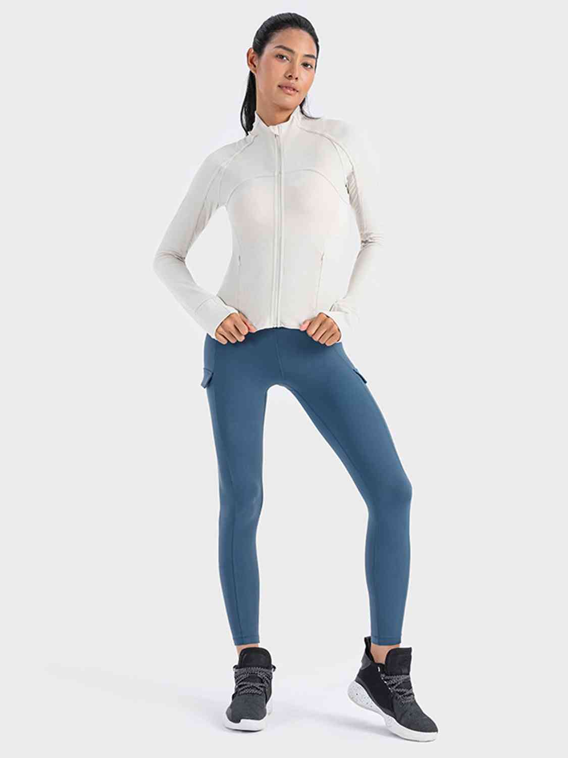 Zip-Up Long Sleeve Sports Jacket Shapelust