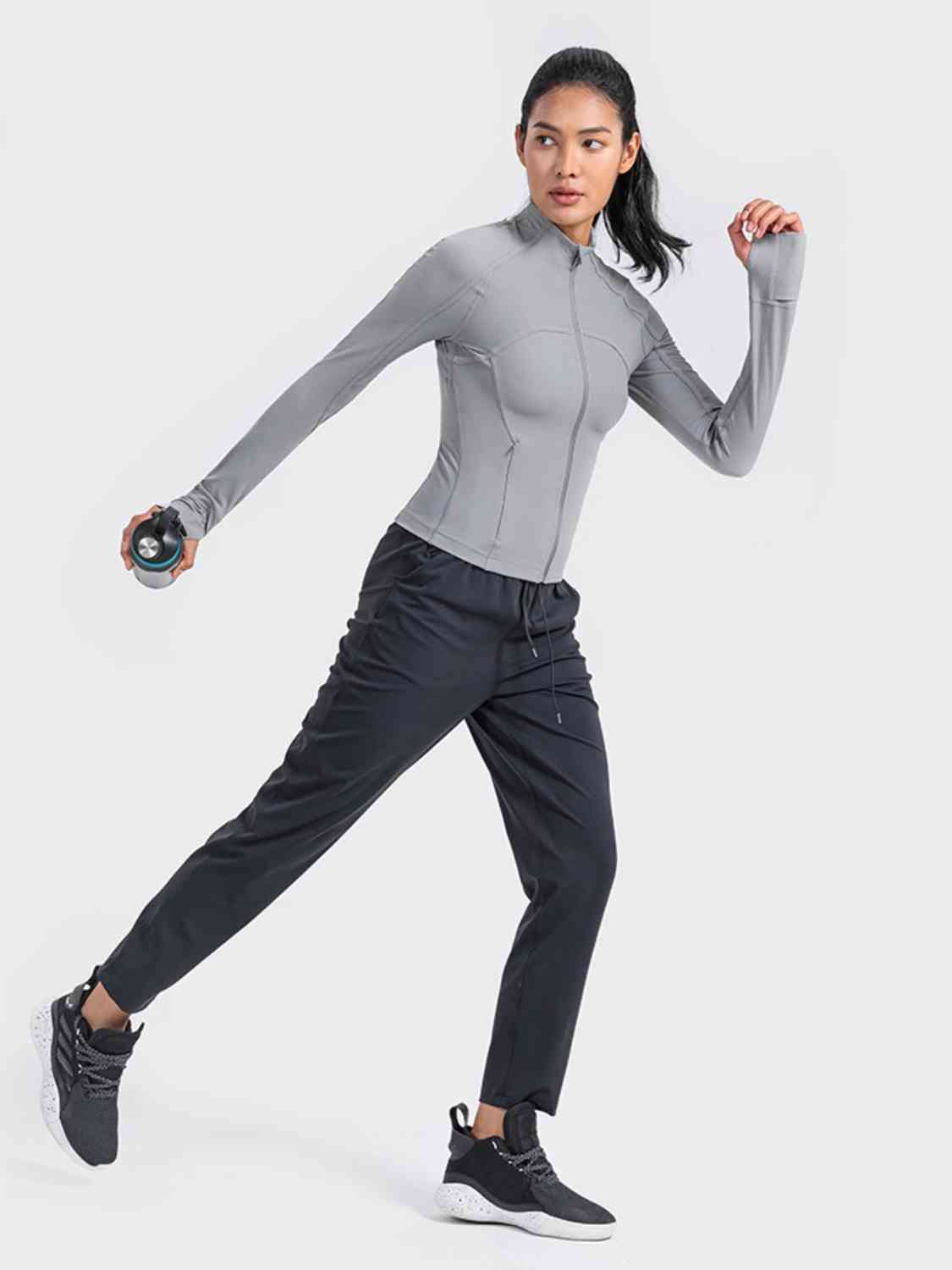 Zip-Up Long Sleeve Sports Jacket Shapelust