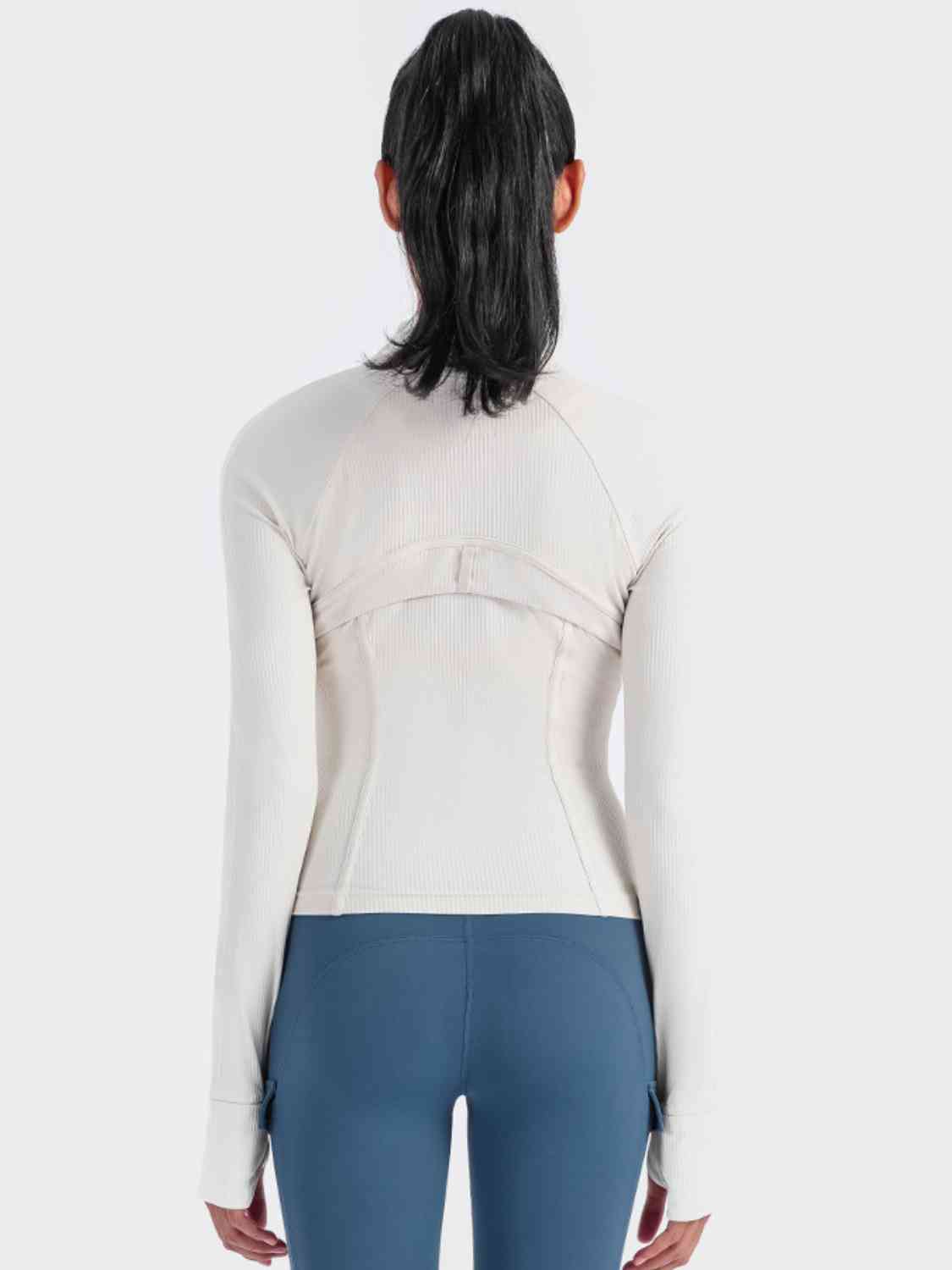 Zip-Up Long Sleeve Sports Jacket Shapelust