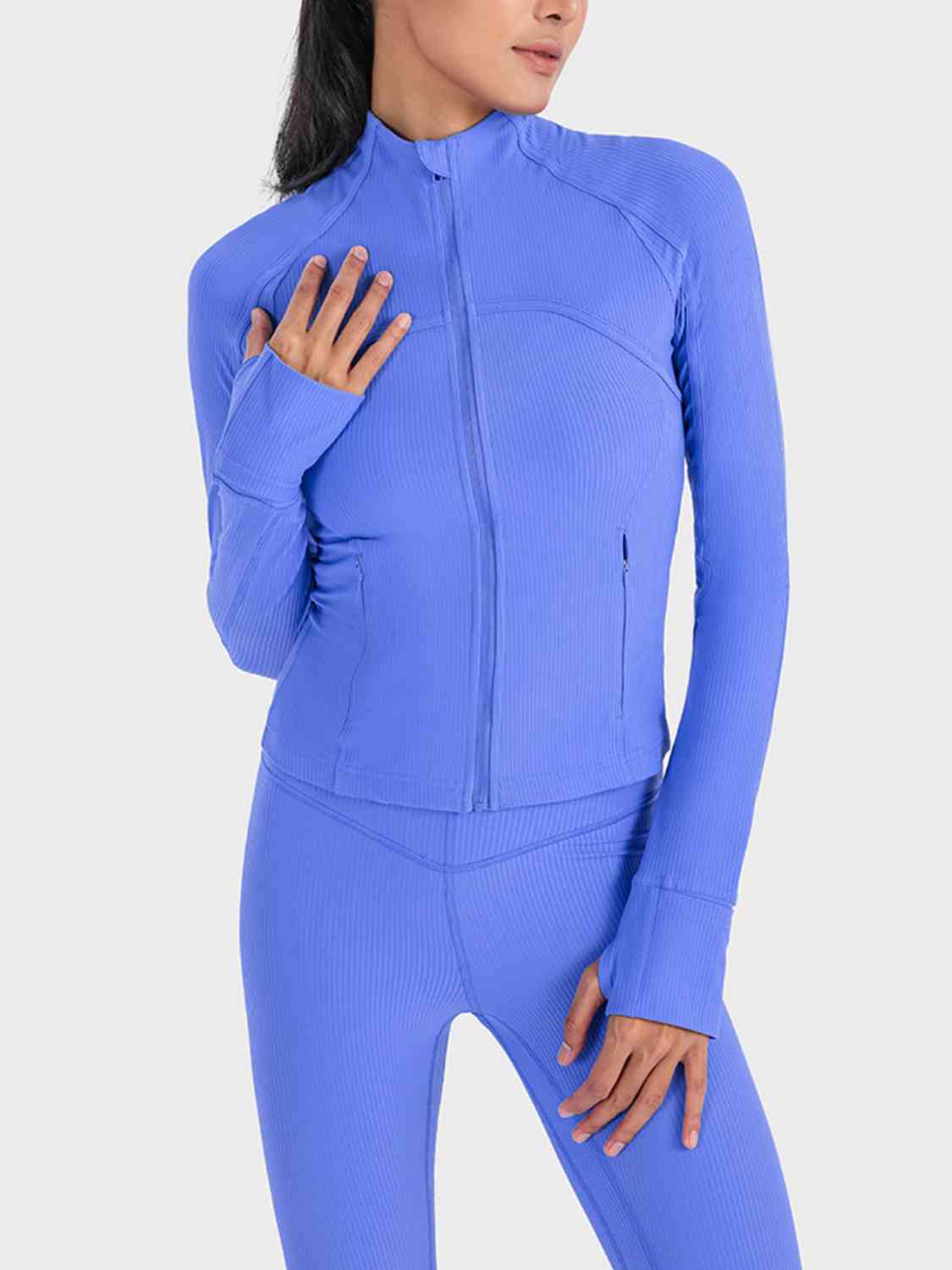 Zip-Up Long Sleeve Sports Jacket Shapelust