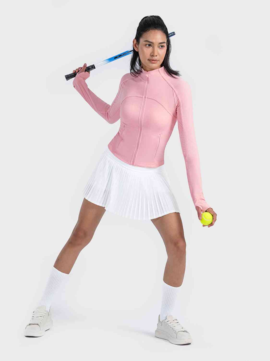Zip-Up Long Sleeve Sports Jacket Shapelust