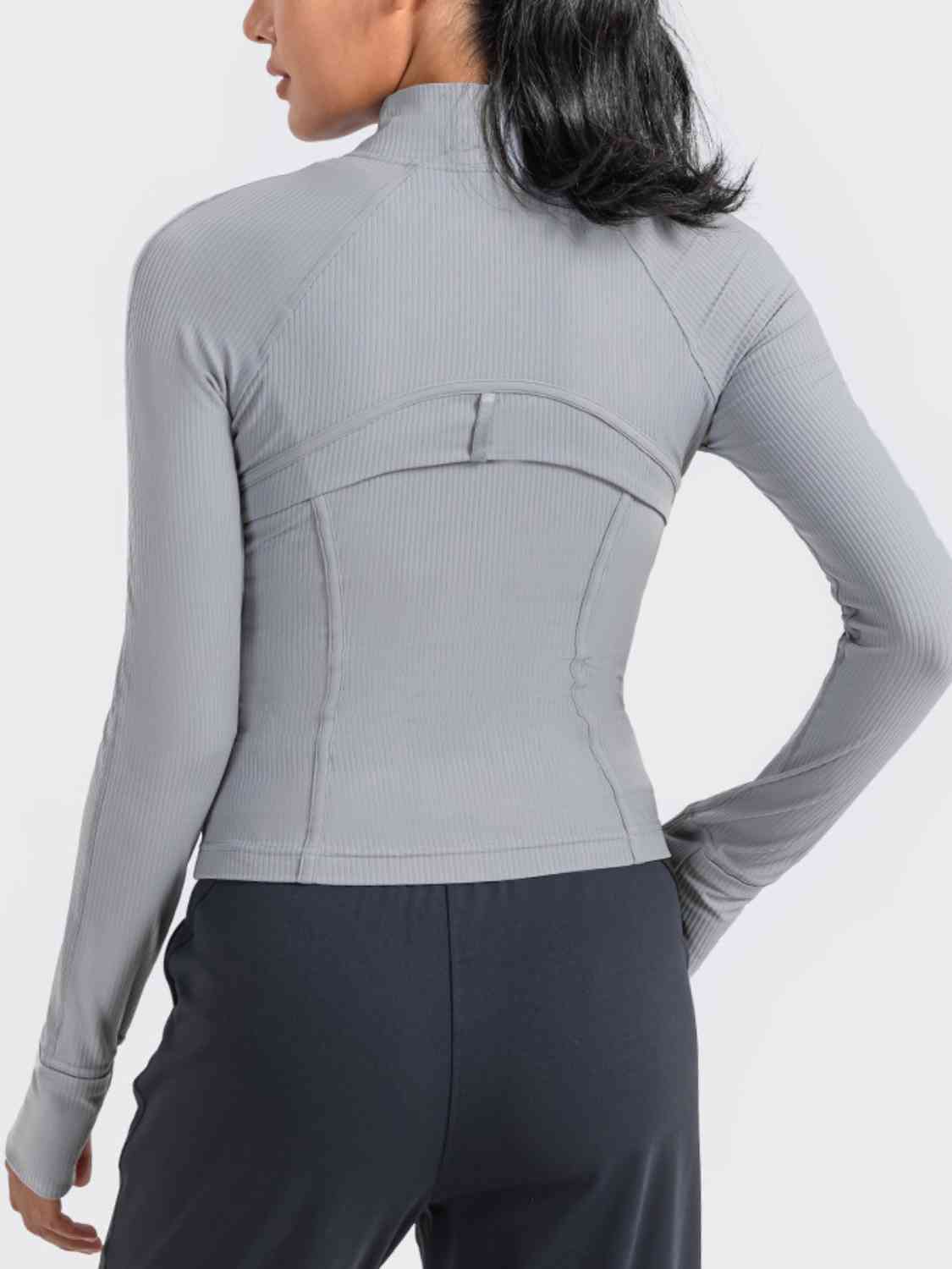 Zip-Up Long Sleeve Sports Jacket Shapelust
