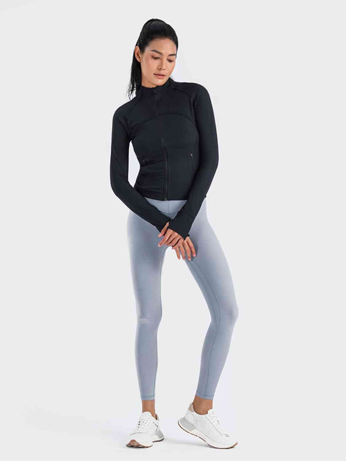 Zip-Up Long Sleeve Sports Jacket Shapelust