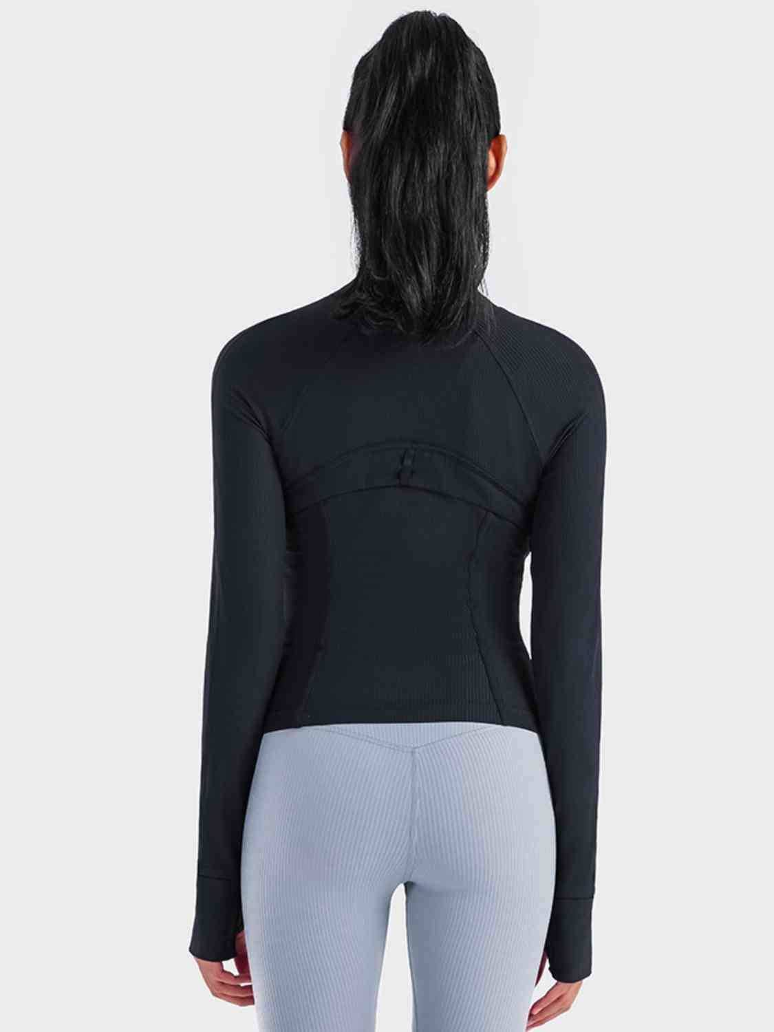 Zip-Up Long Sleeve Sports Jacket Shapelust