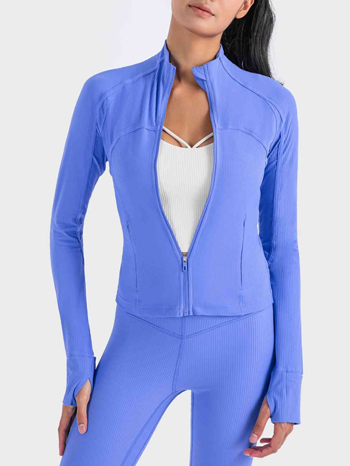 Zip-Up Long Sleeve Sports Jacket Shapelust