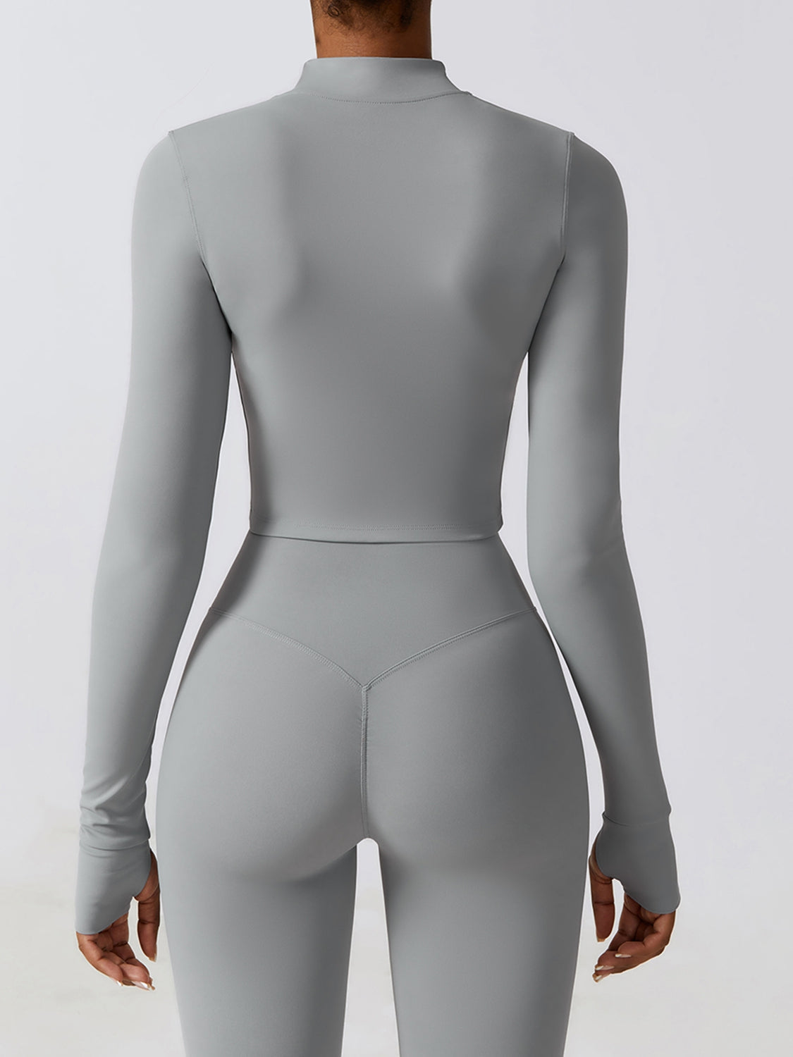 Zip-Up Long Sleeve Sports Top Shapelust