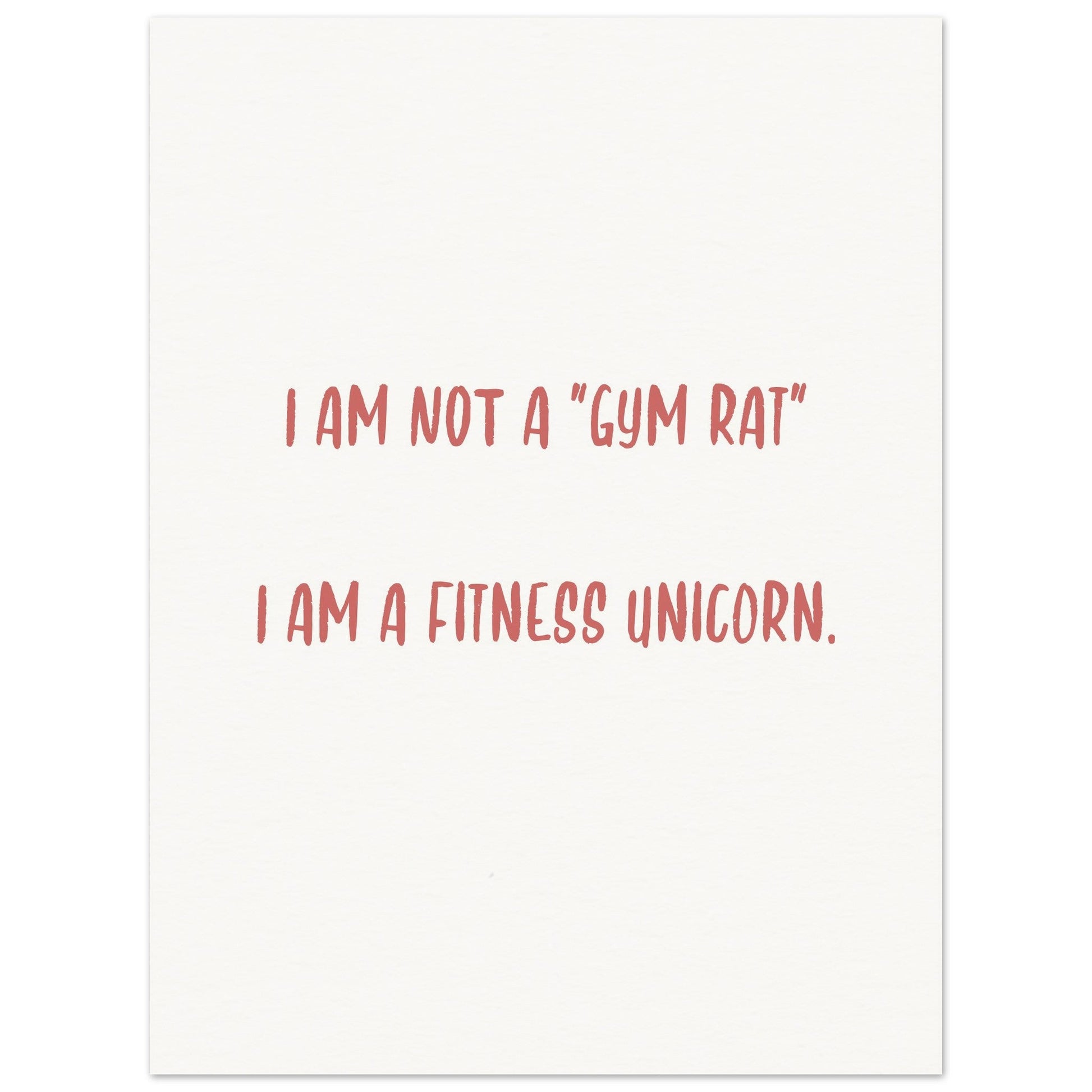 I am not a GYMRAT, I am a fitness unicorn POSTER Shapelust