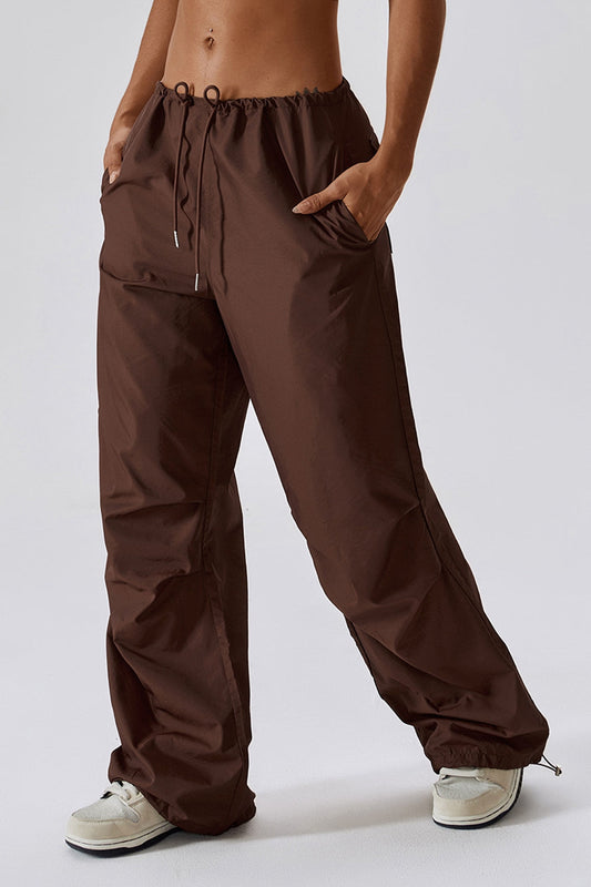 Long Loose Fit Pocketed Sports Pants Shapelust
