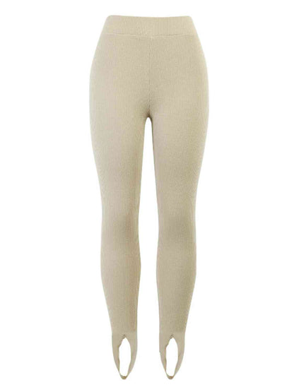 Ribbed Mid Waist Leggings Shapelust