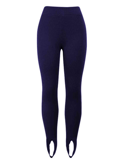 Ribbed Mid Waist Leggings Shapelust