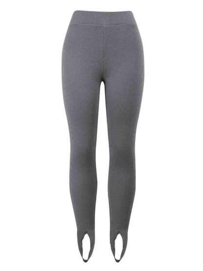 Ribbed Mid Waist Leggings Shapelust