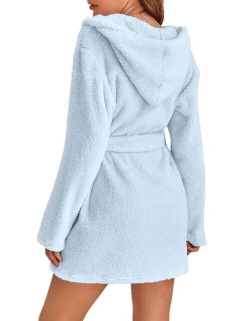 Tie Waist Hooded Robe Shapelust