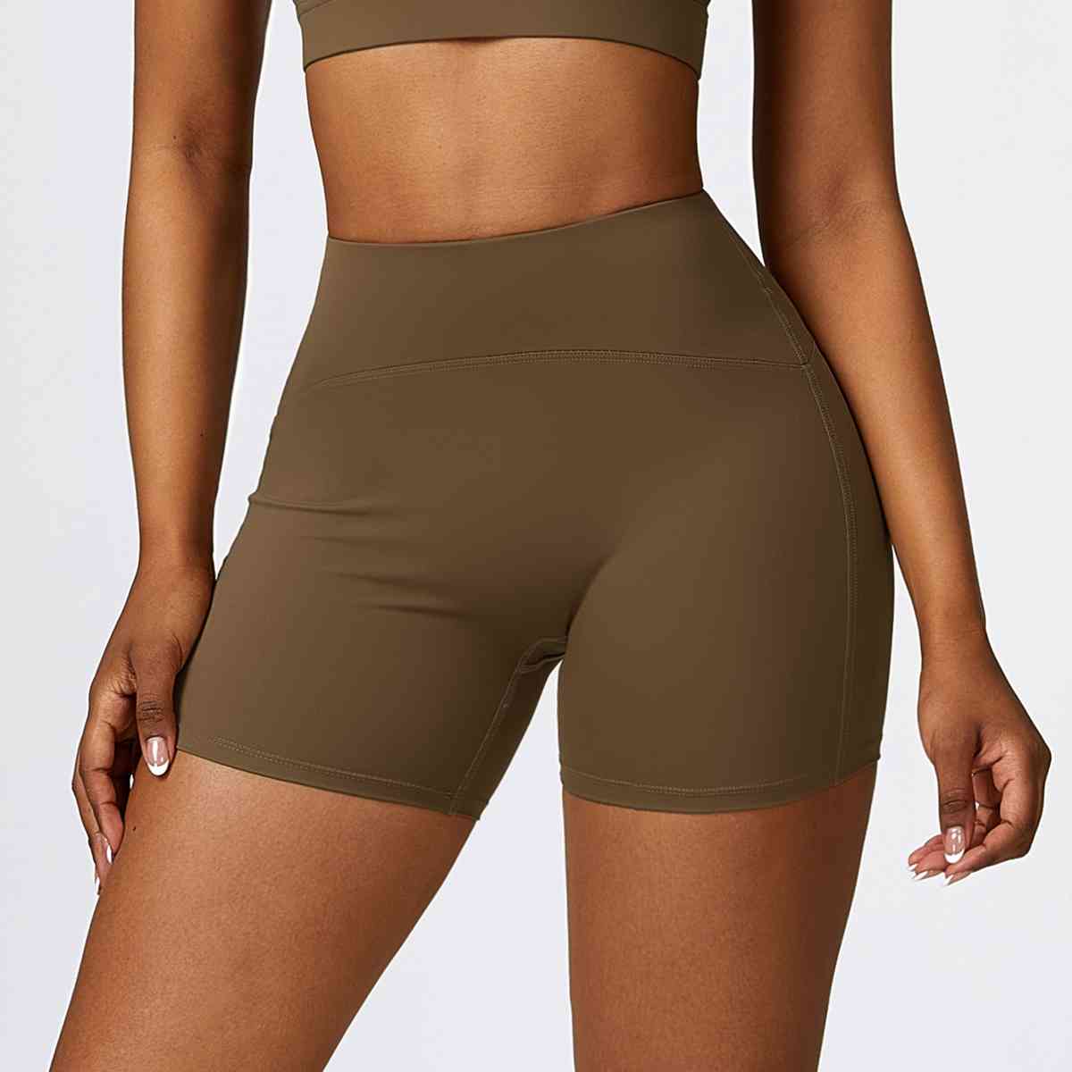 Wide Waistband Slim Fit Sports Shorts Shapelust