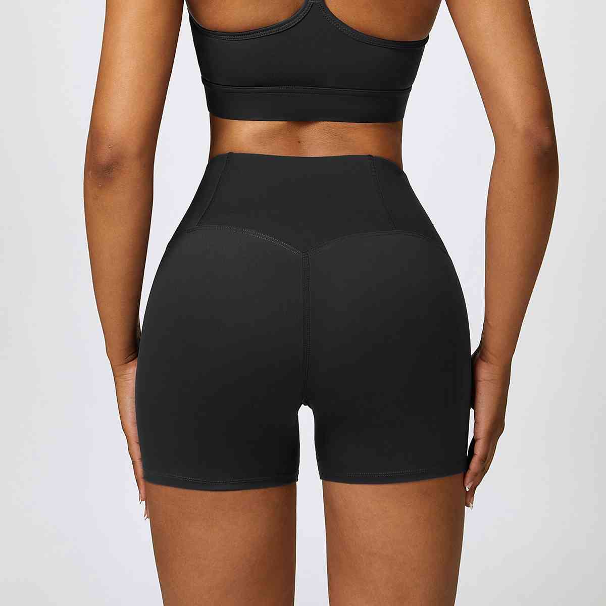 Wide Waistband Slim Fit Sports Shorts Shapelust