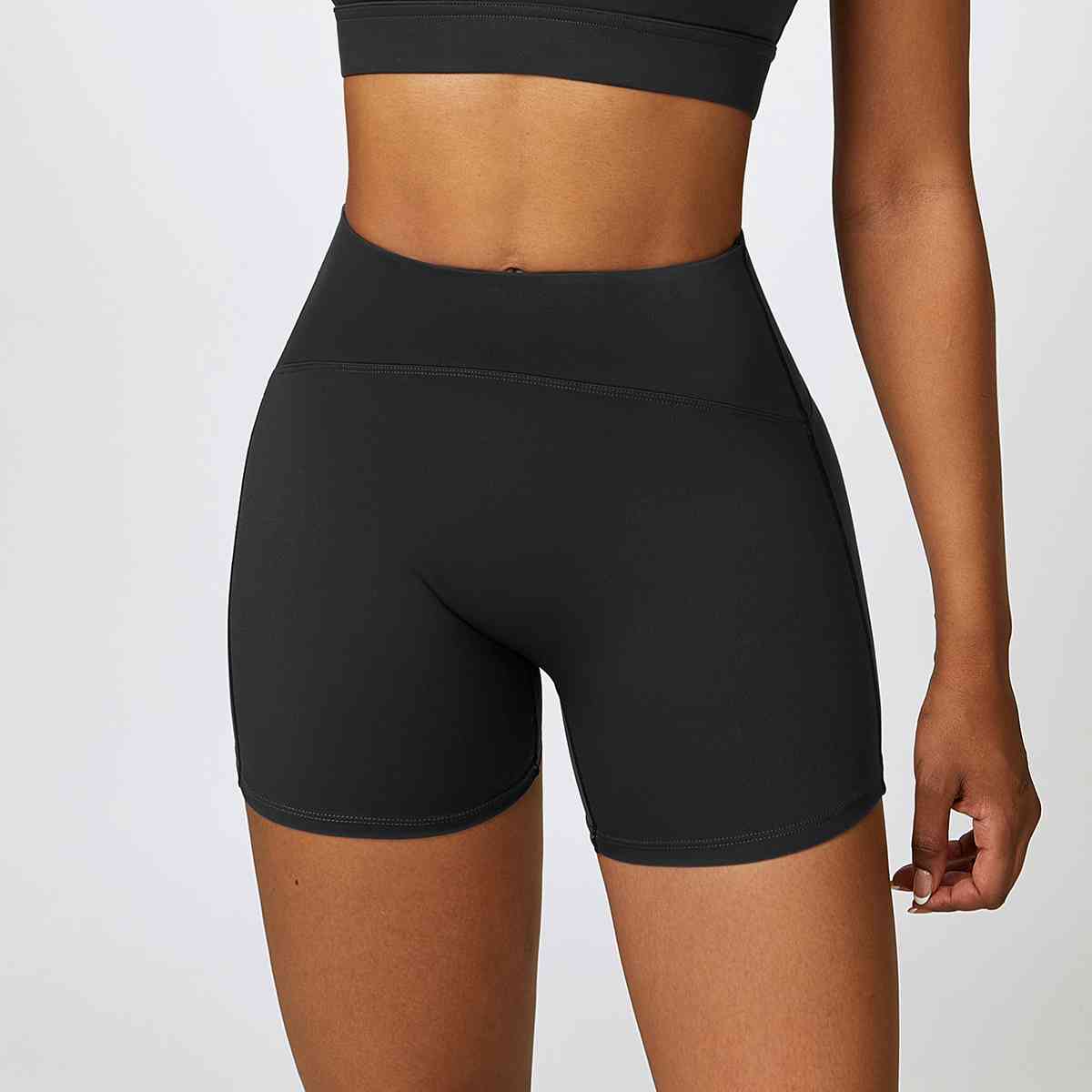 Wide Waistband Slim Fit Sports Shorts Shapelust